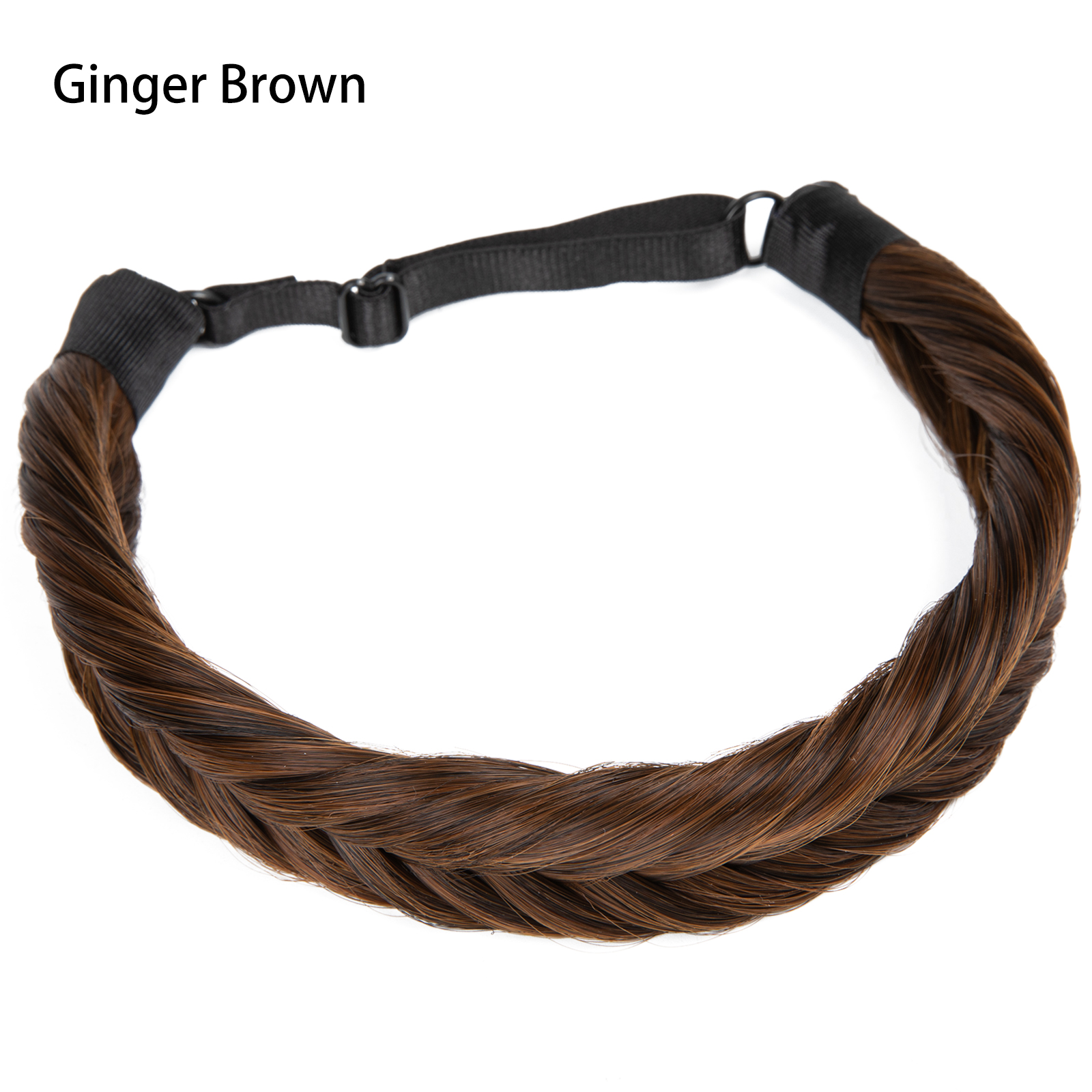 SARLA-Diadema sintética con trenzas de cola de pez para mujer, pelo con cinturón ajustable, diadema trenzada, estilo bohemio, postizos de peinado