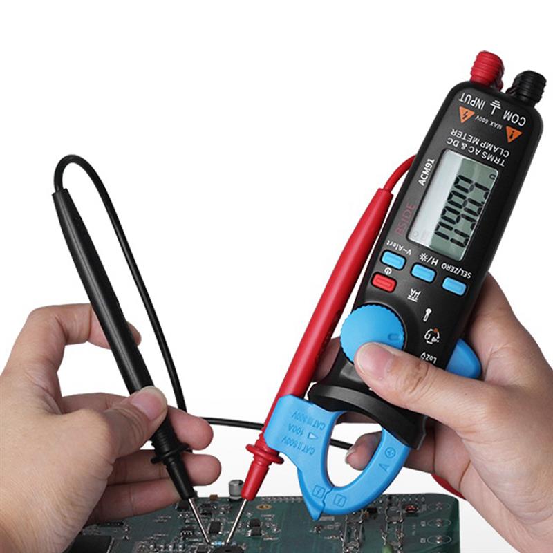 BSIDE ACM91 Digital Clamp Meter Capacitance Tester Current Ammeter Frequency Multimeter Resistance Meter With LCD Display