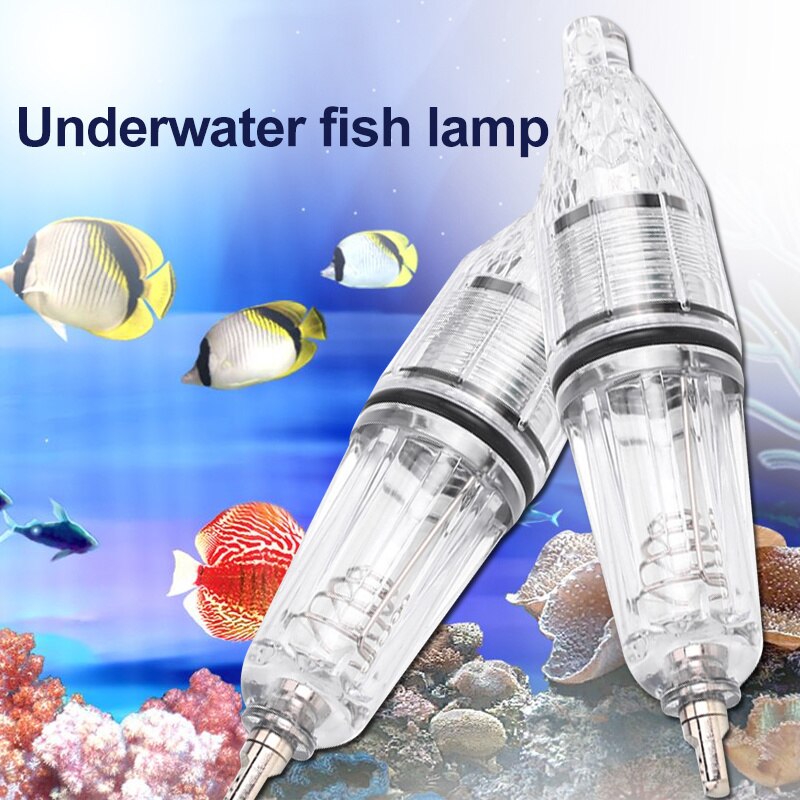 Waterproof Deep Underwater Fish Attracting Lure LED Fishing Flash Light Bait Transparent Use In 300M Under Water