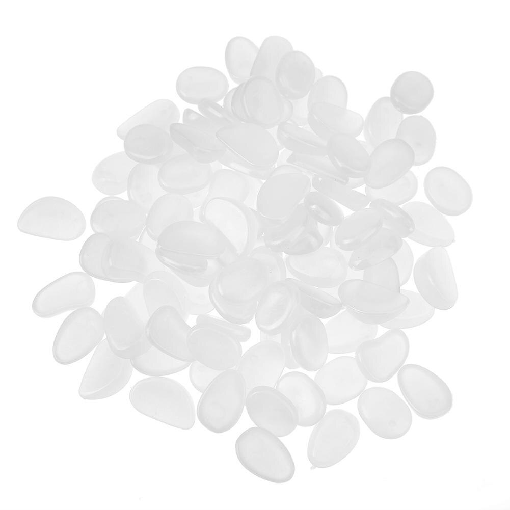 100Pcs Garden Luminous Glowing Stone Glow In The Dark Pebble Garden Path Fish Tank Pool Bar Decoration Luminous Luminous Stones: C