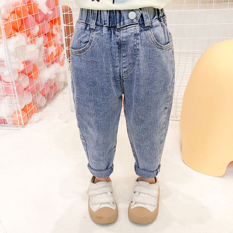 Baby Jeans Effen Kleur Jeans Meisje Patchwork Kids Jeans Meisjes Lente Herfst Meisjes Kleding