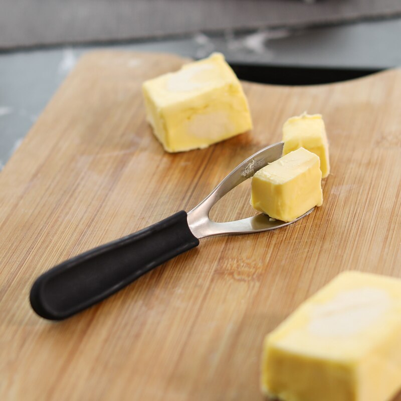 304 stainless steel butter split dicing knife home cheese cutting block knife silicone handle