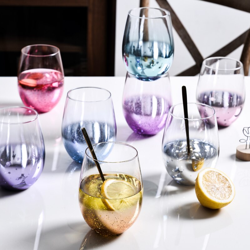 Verre à eau dégradé ciel étoilé Kawaii, verre à eau Simple, verre à jus, verre à whisky, verre à vin, tasse à boire