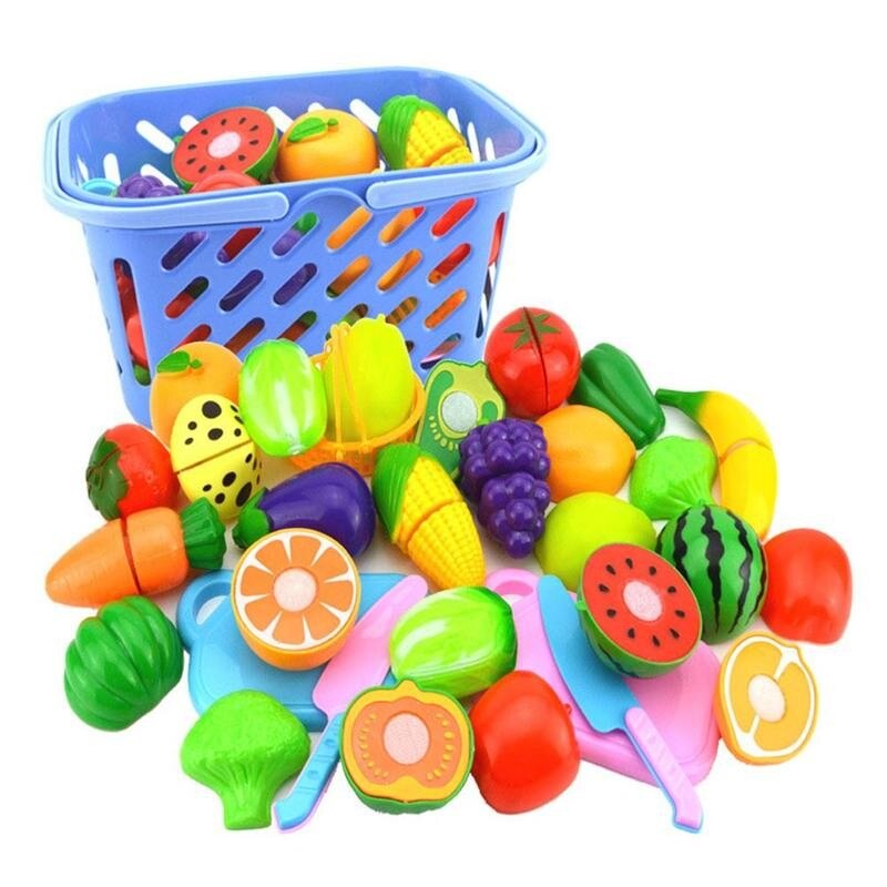 Kids Pretend Play Speelgoed Keuken Fruit Groente Voedsel Speelgoed Snijden Set Vroege Educatief Simulatie Keuken Pretend Play Toy