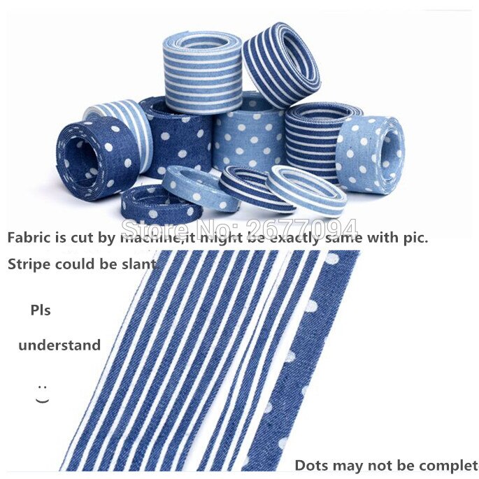 Fita impressa de tecido, 5 metro/lote 10 25 40mm cowboy demin jeans fita da fita do laço de cabelo listrar ponto fita impressa do laço do cabelo diy material do colar