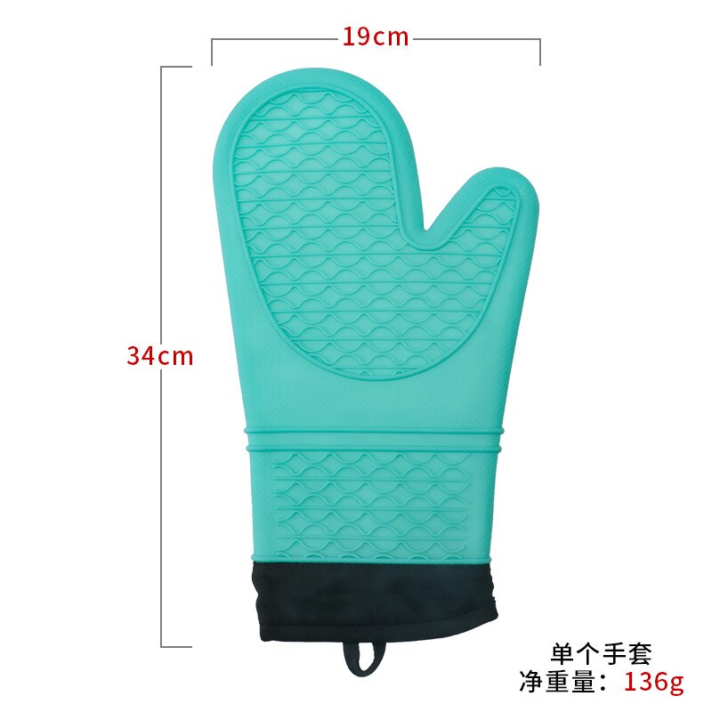 Outai Park Van 2 Siliconen Ovenwanten Magnetron Isolerende Handschoenen Hoge Temperatuur Bakken Anti-Brandwonden En Katoen: 3