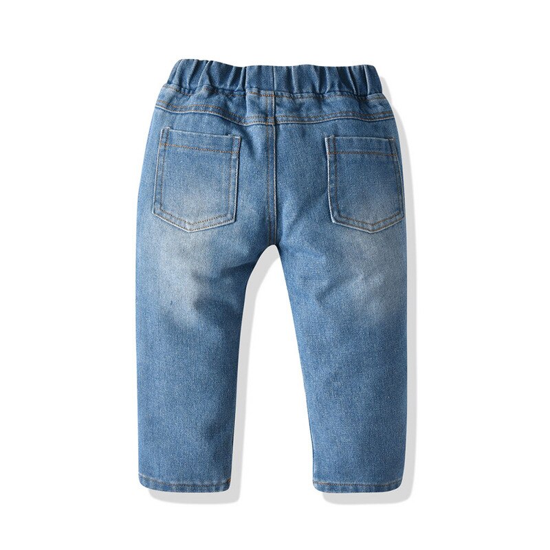 Top og top børn afslappet ripped jeans bukser børn drenge piger denim bukser med knækket løst hul til forår efterår