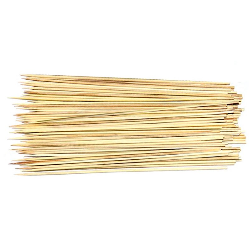 50 Pcs Bbq Spiesjes Sticks Fruit Chocolade Fontein Stok Party Buffet Eten Wegwerp Wood Sticks Roosteren Bbq Accessoires