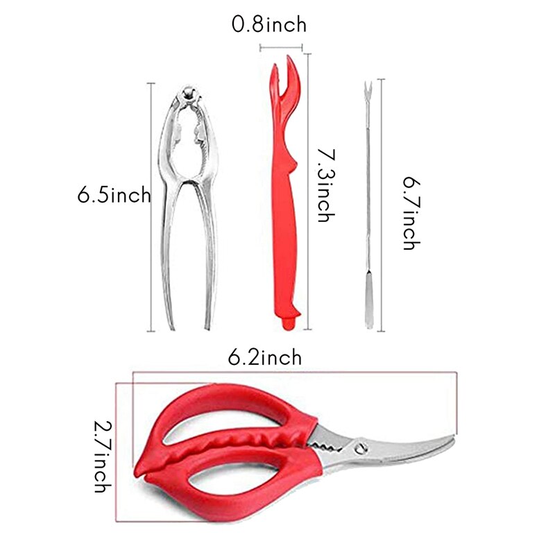 Utensilios para marisco de pata de cangrejo galletas herramientas tuerca Cracker tenedores langosta pierna desgranadora de accesorios de cocina