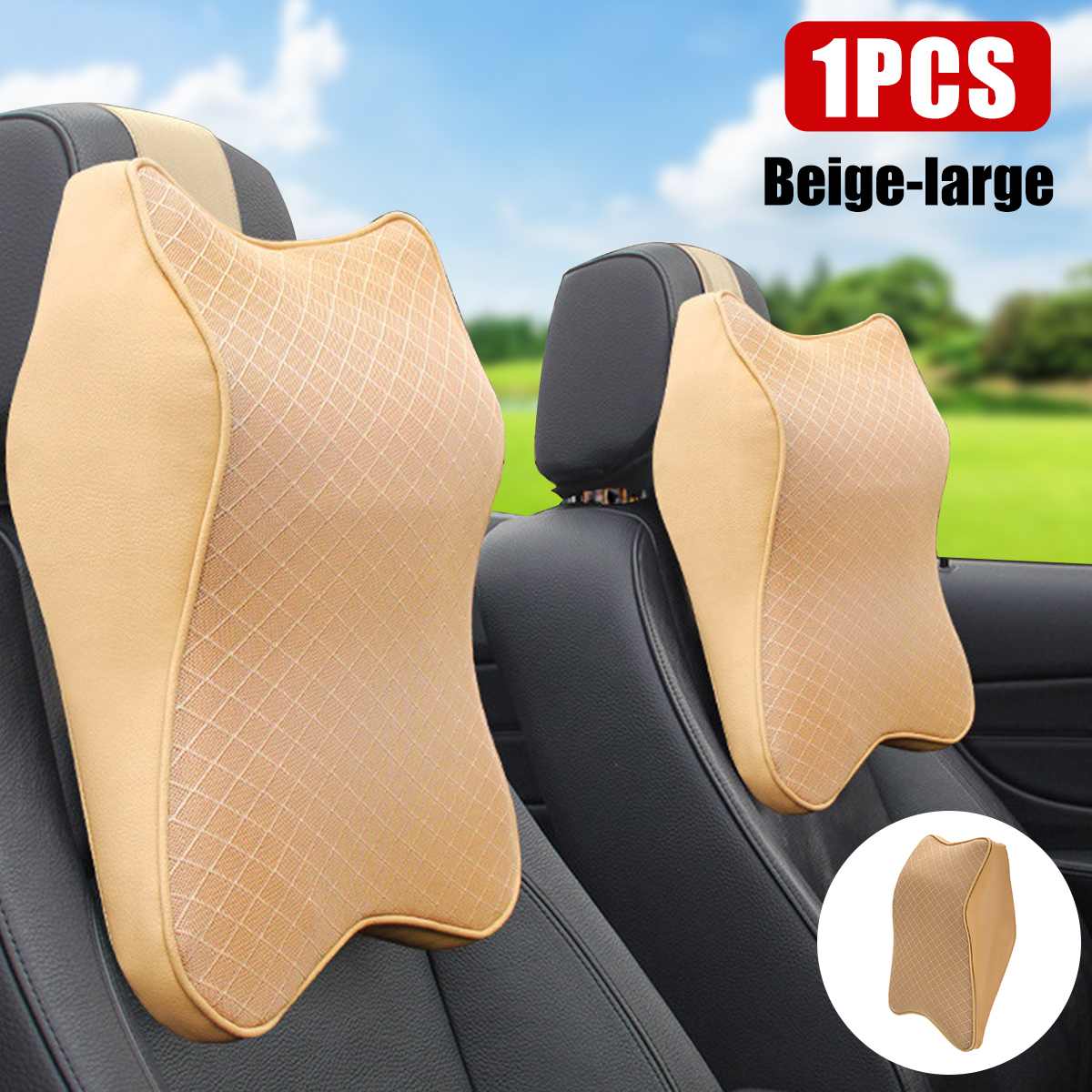 Baceyong 2 x Auto Soft Neck Kussen Pad Reizen Hoofdsteun en Nekkussen Winter Pluche Baceyong 2 x Auto Soft Neck Kussen Pad Reizen Hoofdsteun en Nekkussen Winter Pluche