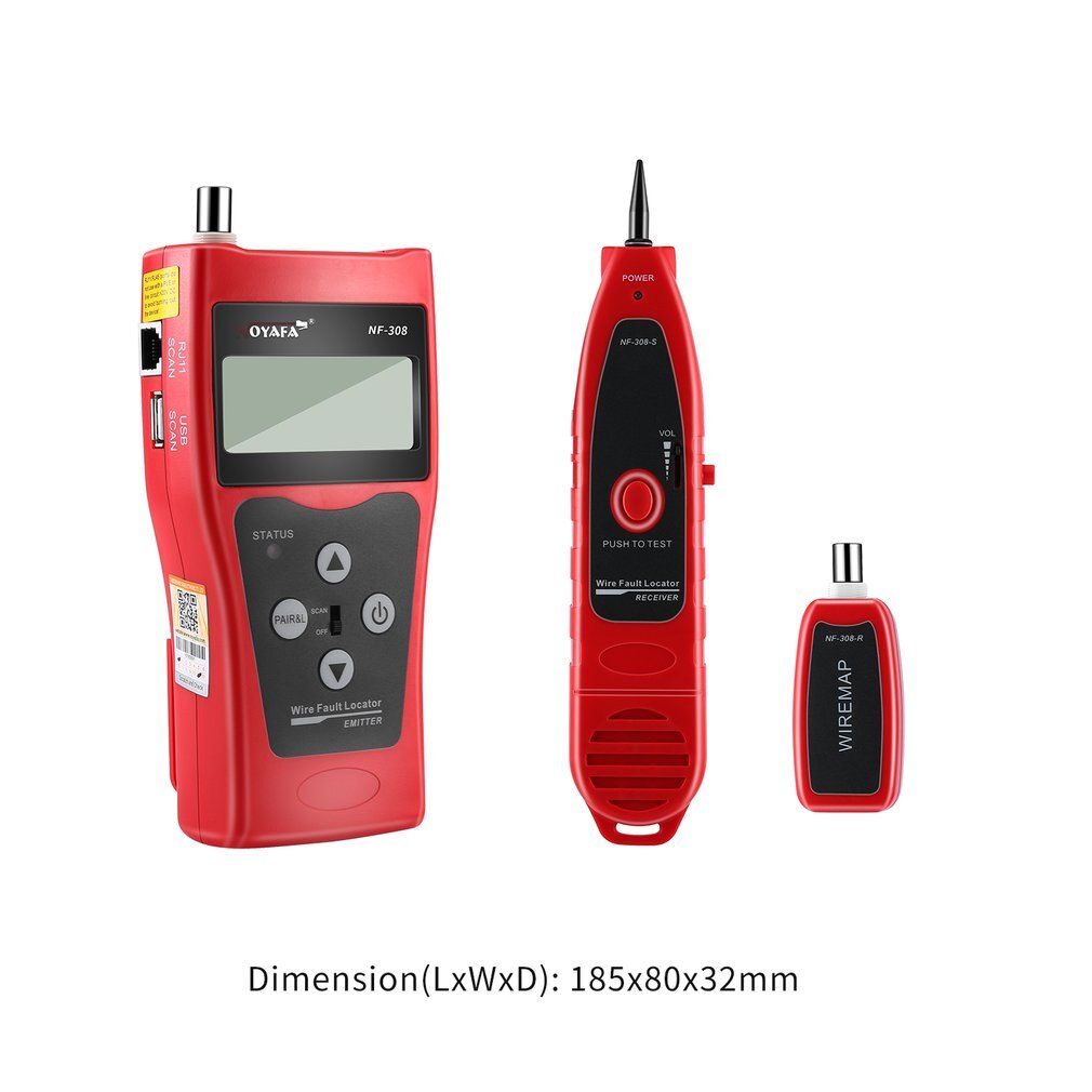 Noyafa NF-308 Multipurpose LCD Display Network Telephone Cable Tester Tracker Line Finder Wire Tester Cable Locator