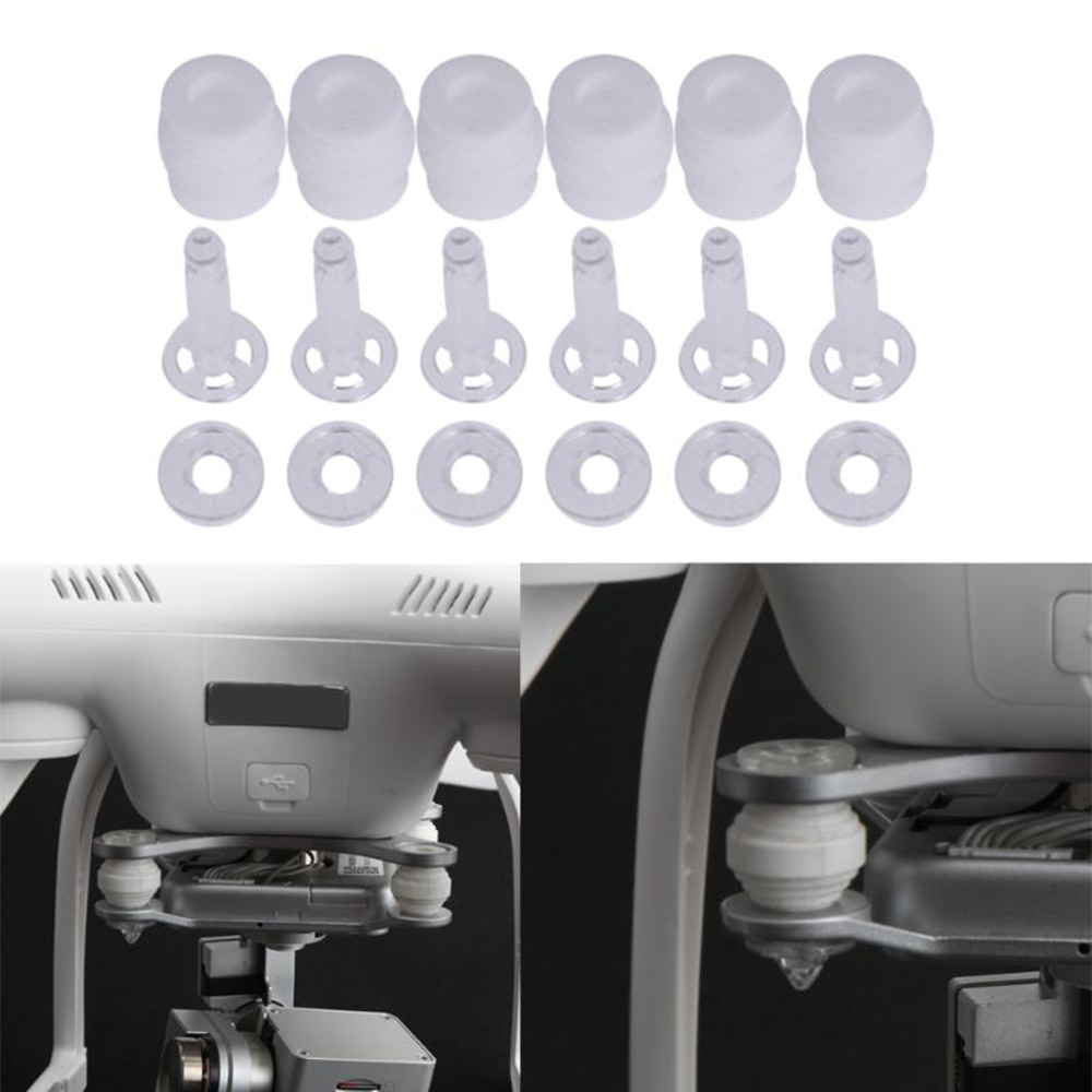 1 Set Gimbal Drone Schokabsorptie Demping Rubber Ballen & Anti Pins Kit Voor DJI Phantom 3 FPV standaard Professionele Geavanceerde