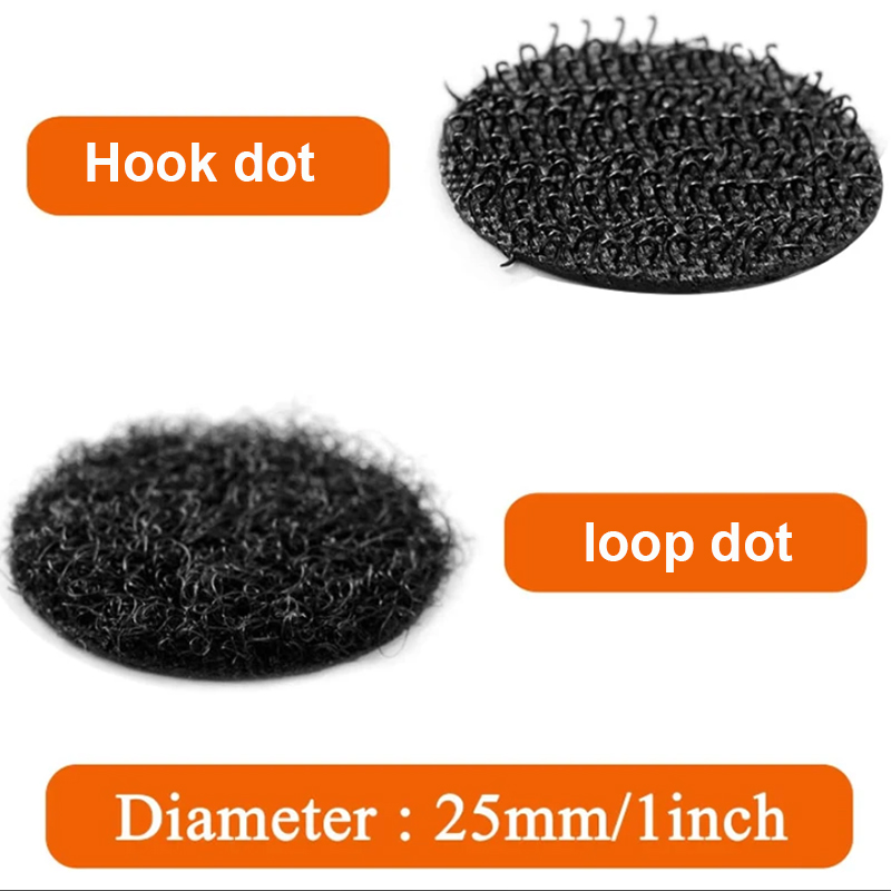 Dot Sticker Zelfklevende Sluiting Tape Stippen 10/15/20/25/30mm Sterke Lijm Sticker Disc Wit Zwart Ronde Coinn Haak Lus Tape