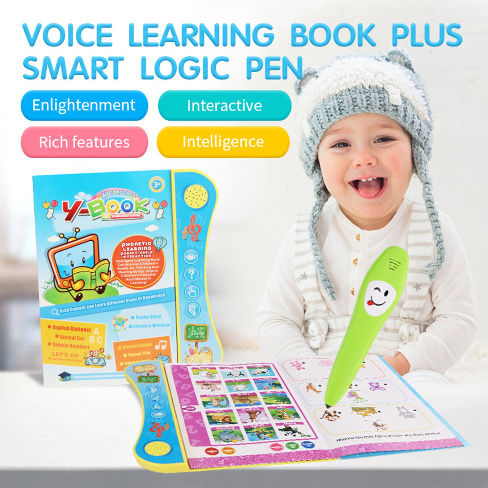 Smart Talking Book for Kids Early Learning Development Leaning Machine Pen