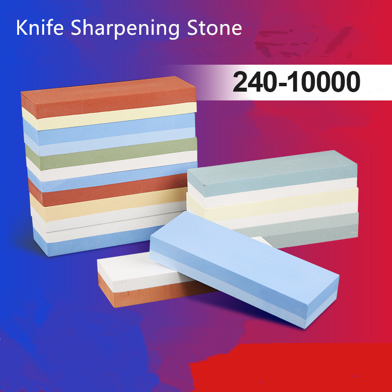 White Corundum Double-sided Whetstone Knife Sharpener Whetstone Sharpening Stones Grinding Stone Kitchen Tool 2-IN-1