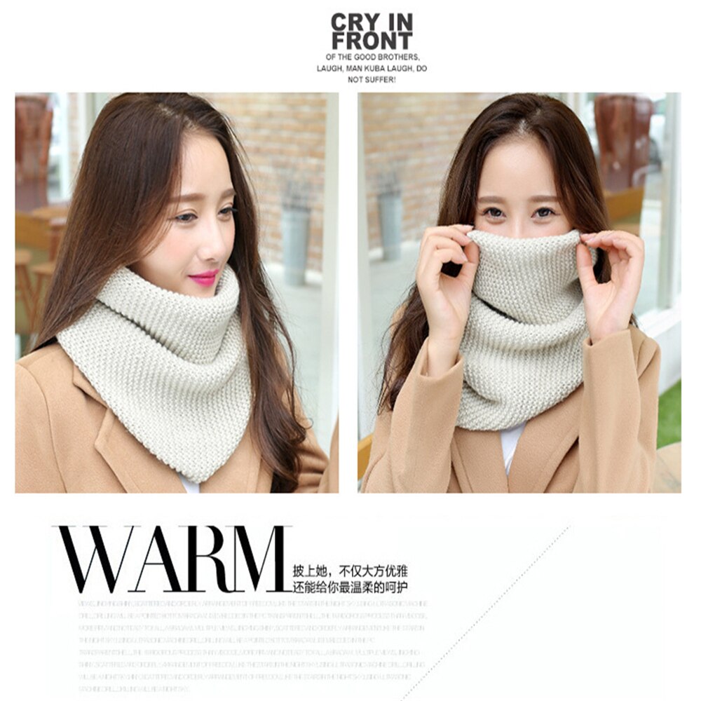 Winter han editie sjaals breien wol kraag vrouw met dikke warme pure kleur 2 val hoofddoek  cn009