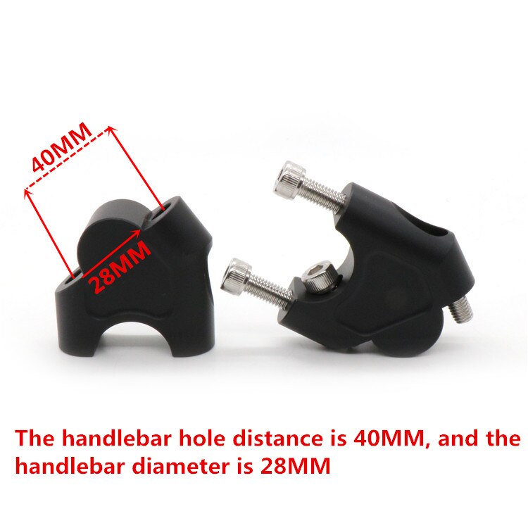 Geanodiseerd 2 Inch Draaibare Motorfiets Stuur Riser Voor 7/8 "22Mm Vet Stuur Klem Universele: 28 40MM BLACk