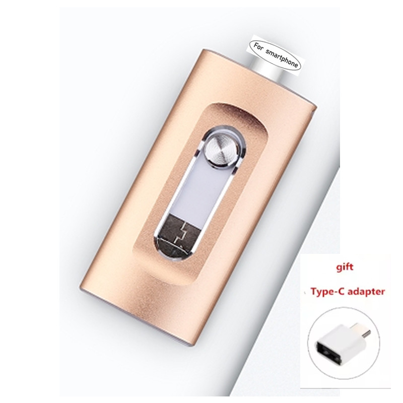 4 IN 1 usb flash drive 128GB 256GB 32GB 64GB pendrive High Speed for iPhone/Android/Type-C Memory stick 512GB 1TB 2TB pen drive: 2TB
