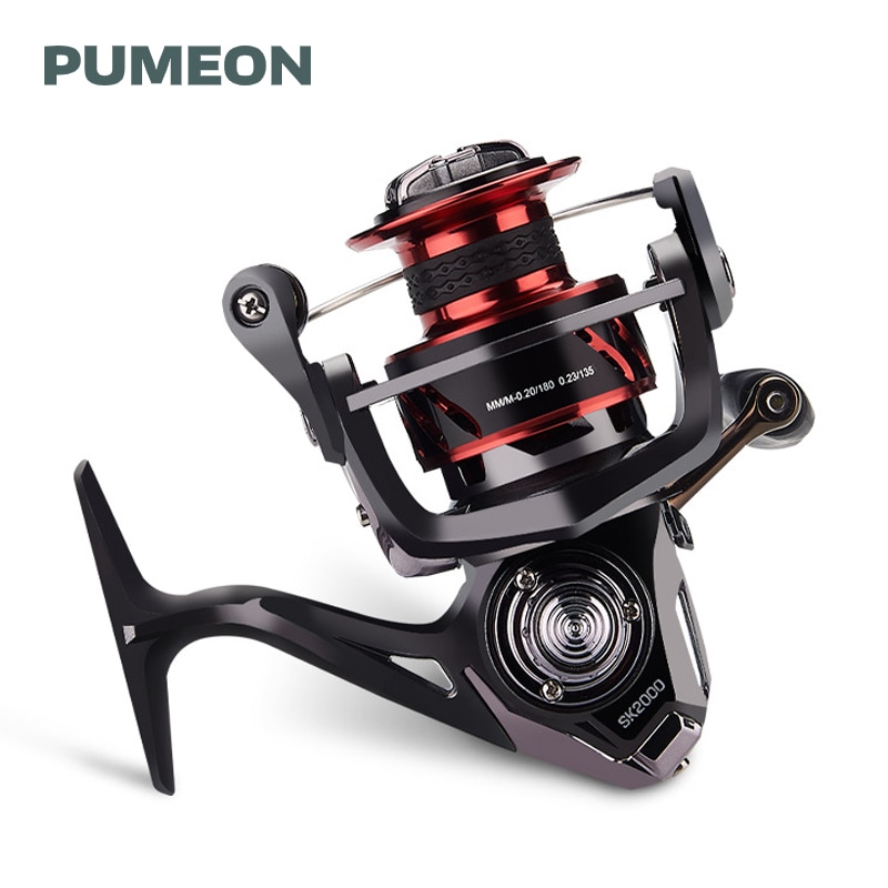 Pumeon Vissen Reel 6 + 1BB Max Drag 15Kg Overbrengingsverhouding 5.7:1 Zoetwater Metal Spool Spinning Reel Saltwater Lichtgewicht Wielen