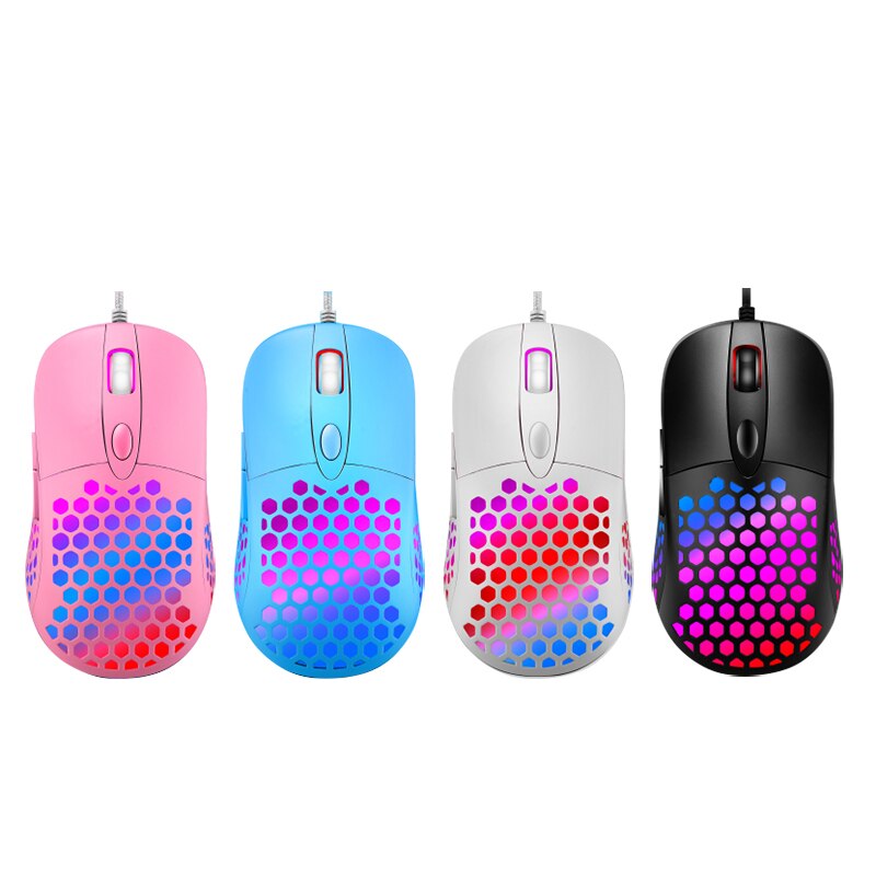 X8 Gaming Mouse Hole Mouse Wired Hollow Mouse Gaming Mouse RGB Desktop Mouse 6400 Dpi Gaming Mouse
