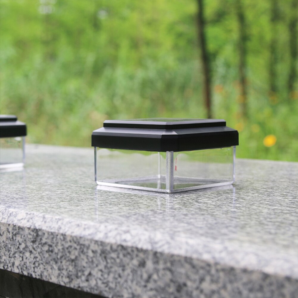 Vanntett 8 led solar søyle lampe utendørs gjerde gårdsplass villaer søyle lys led spot lys hage sti landskap lys