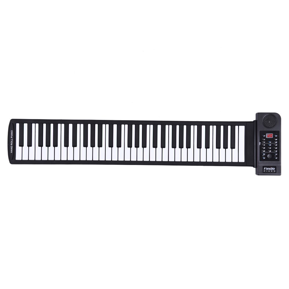 Flexibele piano 61 toetsen elektronische piano toetsenbord siliconen oprolbare piano sustain functie met luidspreker