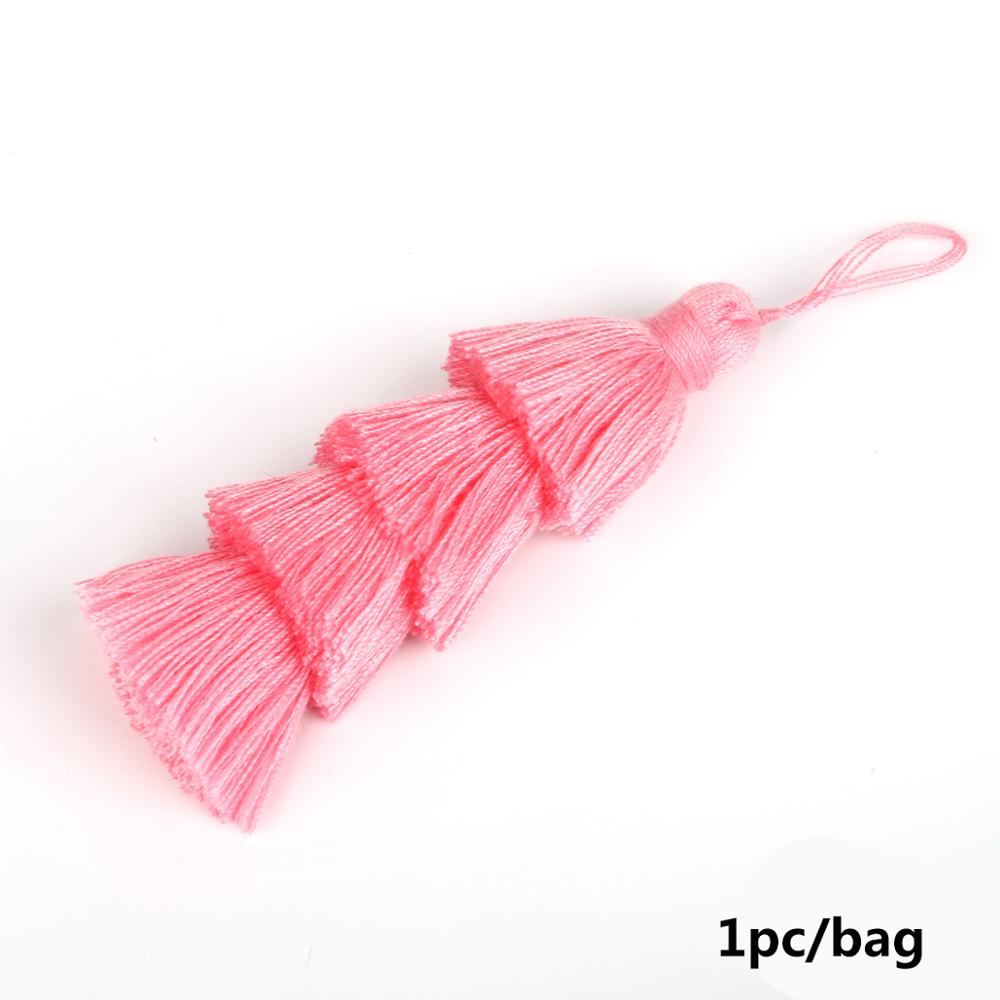 Pampilles en Poly coton 4 couches | Pour décoration de mariage, sac de vêtement accessoire rideaux de couture, pendentifs pampilles à la pour bricolage: Pink