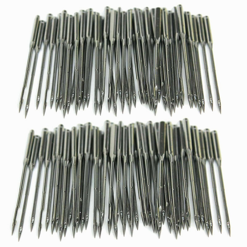 50 Pieces/Set Silver Sewing Machine Needles Assorted Home Sewing Machine Needles 11/75 12/80 14/90 16/100 18/110 Sewing Needles