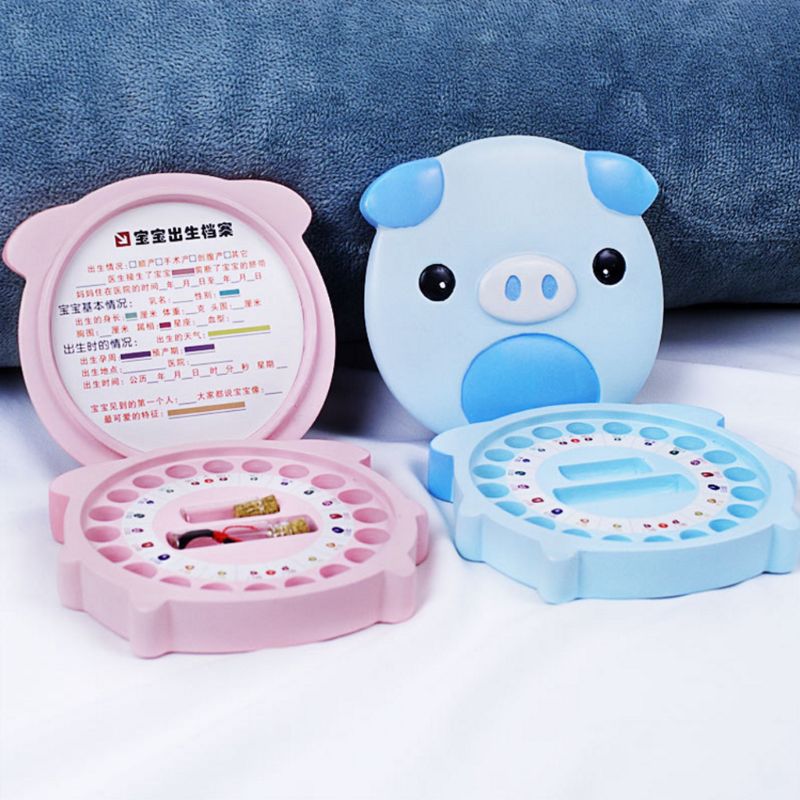 Bebis lövtänder minneslåda barn minne lagring souvenirer arrangör småbarn växer minnesobjekt samlarföremål