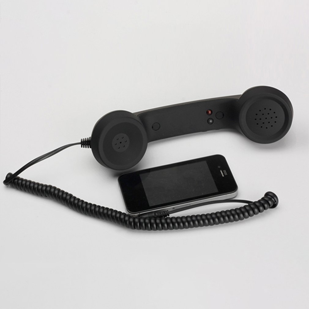 3.5mm Jack Classic Retro Telefoon Handset Mini Mic Speaker Telefoontje Ontvanger voor Iphone Voor Samsung Voor Huawei Voor xiaomi