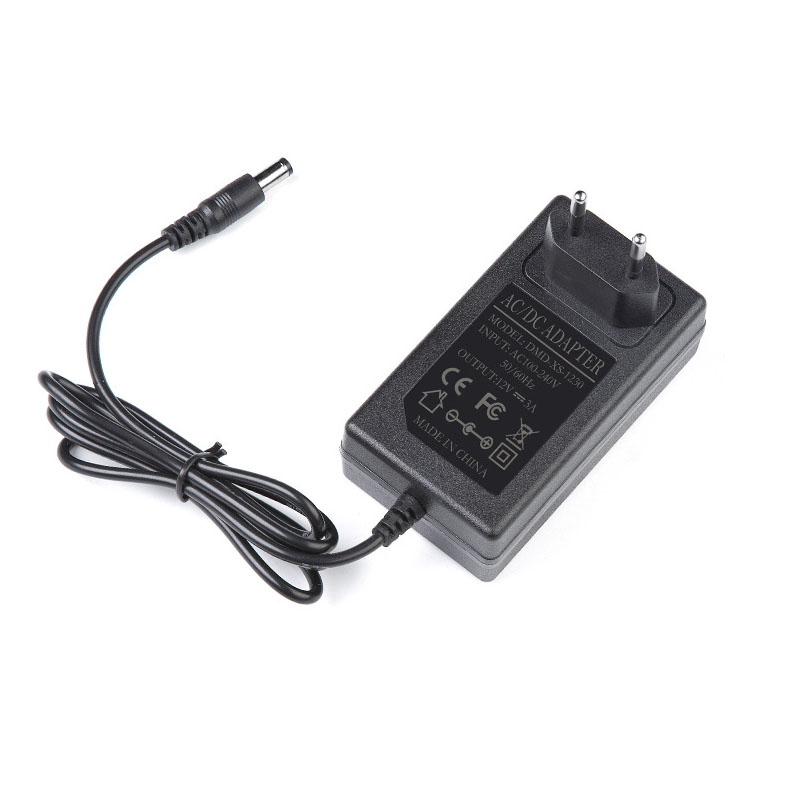 Adaptador de fuente de alimentación Universal, cargador de 24V, 2A, 12V, 3A, 9V, 2A, USB tipo C, DC 5,5mm x 2,1mm/5,5mm x 2,5mm: Negro / US