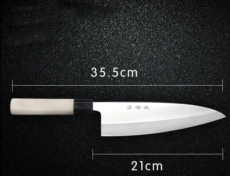 Liang da roestvrijstalen sashimi sashayed zalm sushi mes fileermessen keuken vis snijmes: 210mm