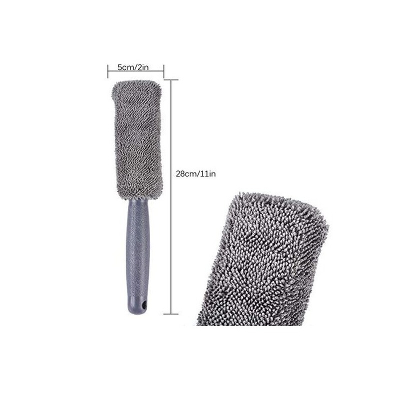 Juego de cepillos para detalles de coche, herramientas de limpieza de coche, toalla, guantes exteriores, Kit de cepillo de rueda de llanta, accesorios de lavado de coche, 6 uds.