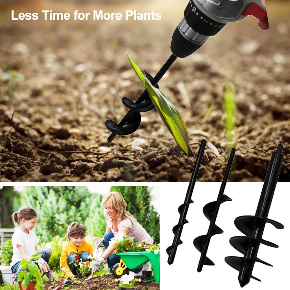 Auger Rod Garden Planting Auger Loose Soil Drill Bit Home Garden Planting Flower Drill Alloy Ground Drill Bit Tool