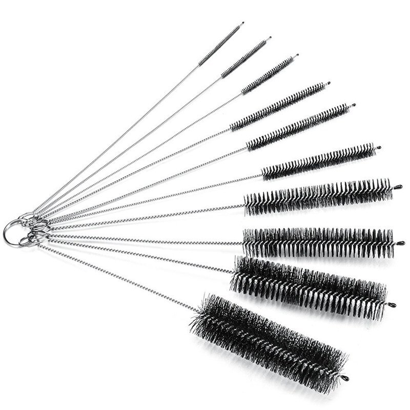 Bottle Brush,Bottle Cleaning Brushes, Cleaning Brush, Cleaner for Narrow Neck Bottles Cups with Hook, Set of 10 pcs