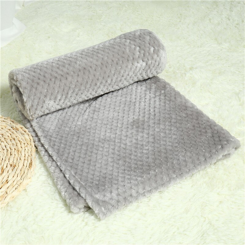 hiver chien lit couverture doux polaire chat chiots automne matelas nid Chihuahua Teddy housse de couchage serviette coussin: Light gray / M