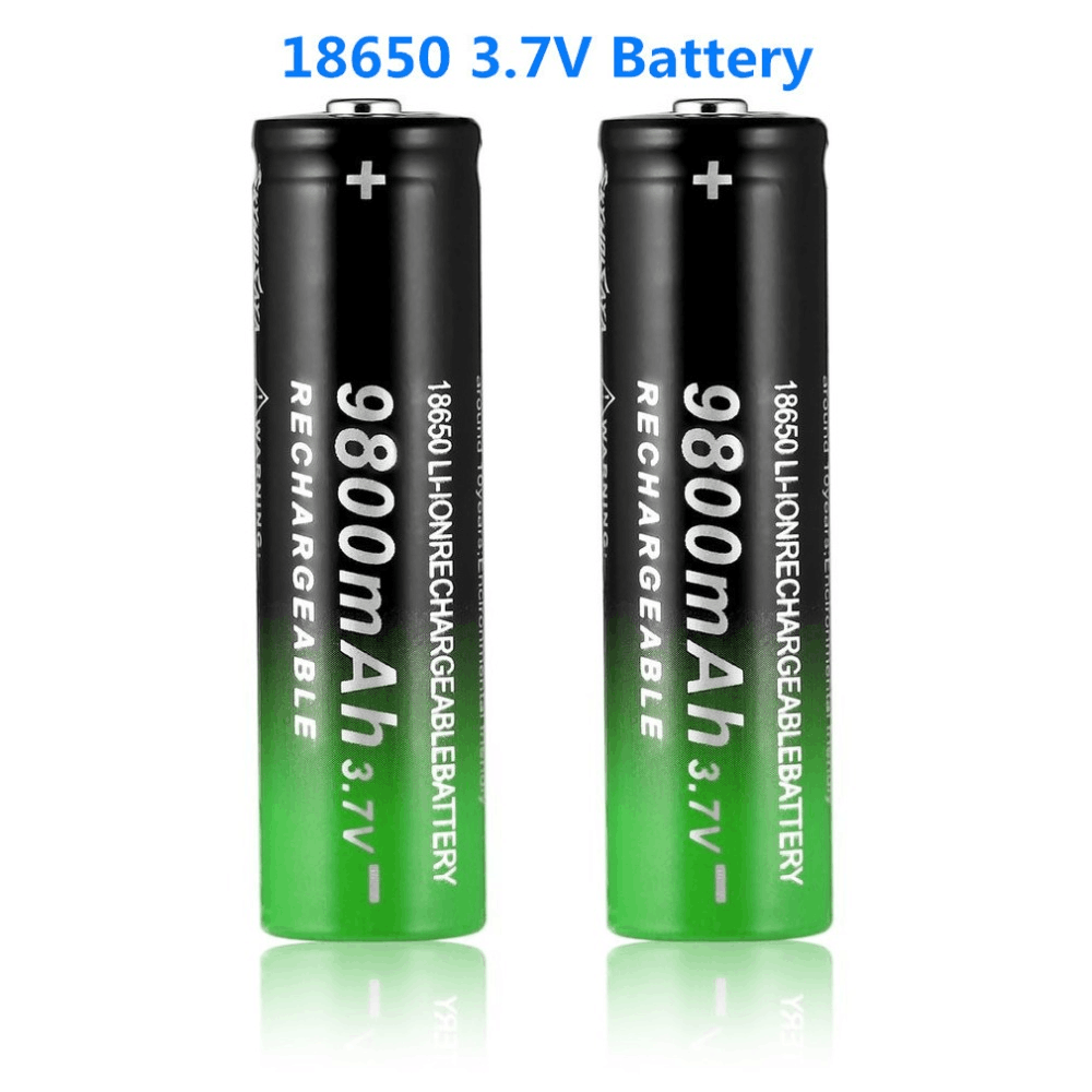 18650 Battery 9800mAh 3.7V 18650 Li-ion batteries Rechargeable Battery For Flashlight Torch +