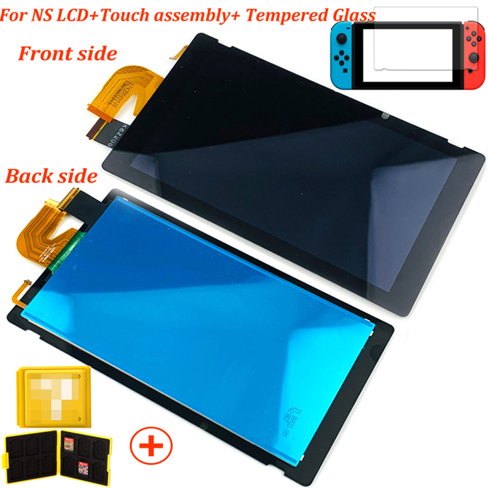 For Nintend Switch NS Original LCD Screen Display +Touch screen Replacement full Assembly +Tempered Glass for NS Accessories