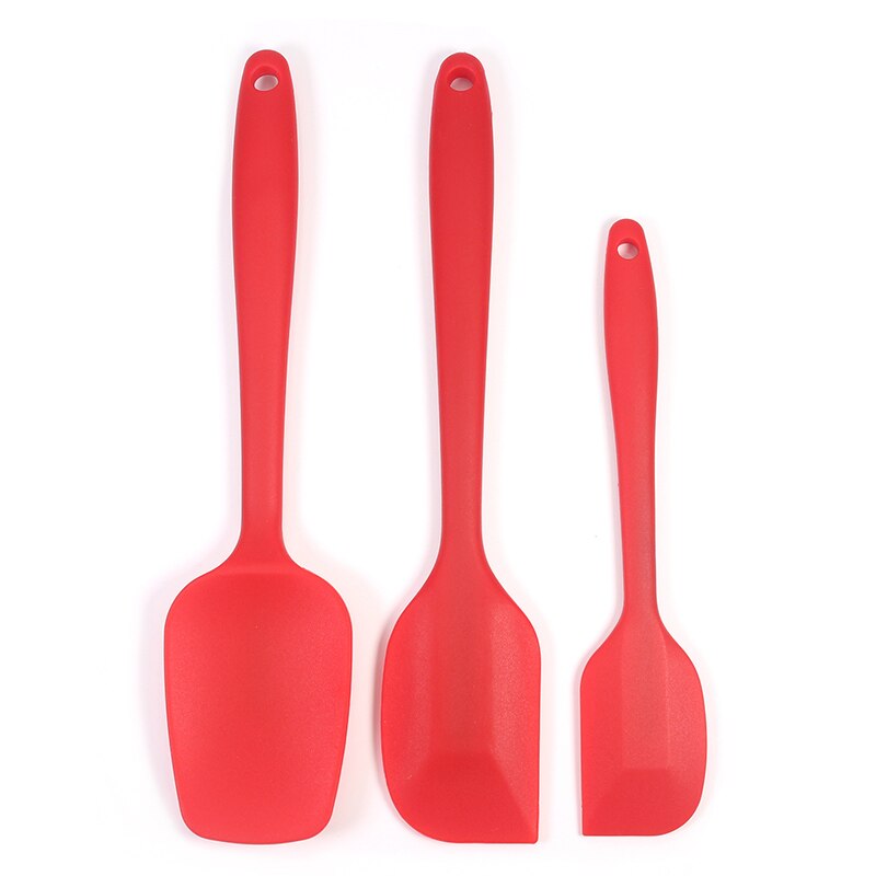 Silicone Spatula Set, Heat-Resistant Baking Spoon & Spatulas, Easy-to-Clean Seamless One-Piece, Pro Grade Non-stick: Red