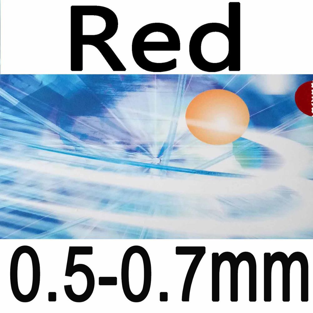 Dawei 388d-1 lange pips-out bordtennis pingpong gummi med svamp: Rød 0.5-0.7mm