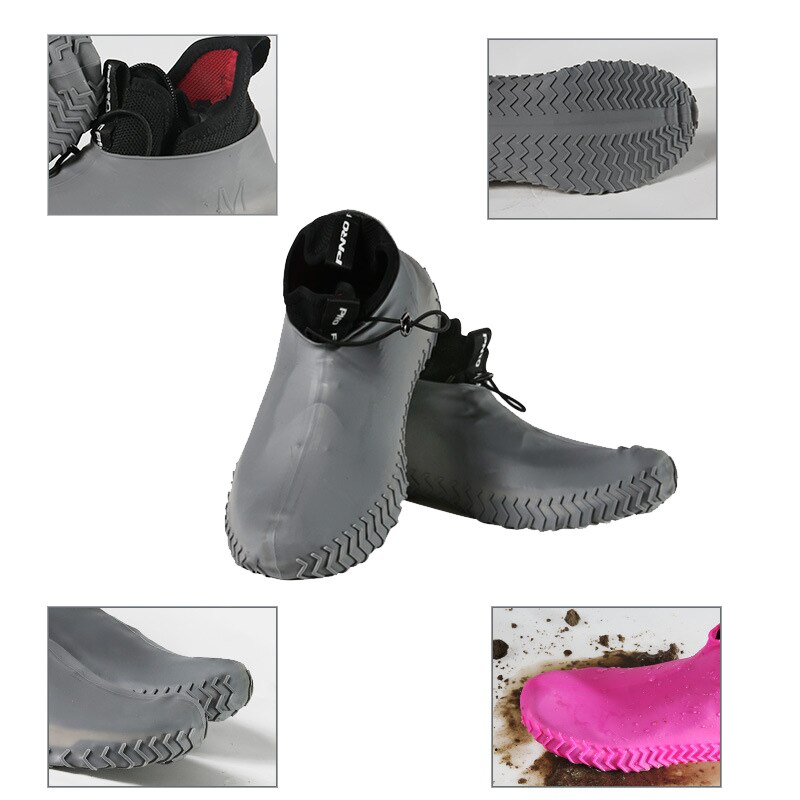 Reusable Silicone Shoe Cover Waterproof Rain Shoes Covers Outdoor Thickened Camping Slip-resistant Rubber Rain Boot