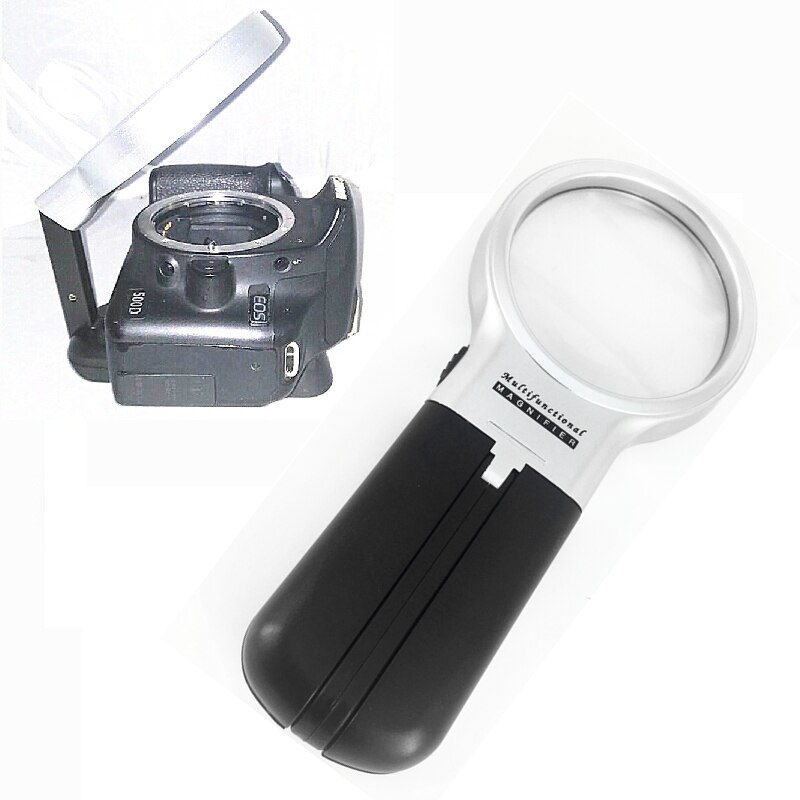 3x Magnifying Glass with LEDs Foldable for Photography Camera Focus Split Screen CCD CMOS Lens Cleaning Repair Replace Eyelead