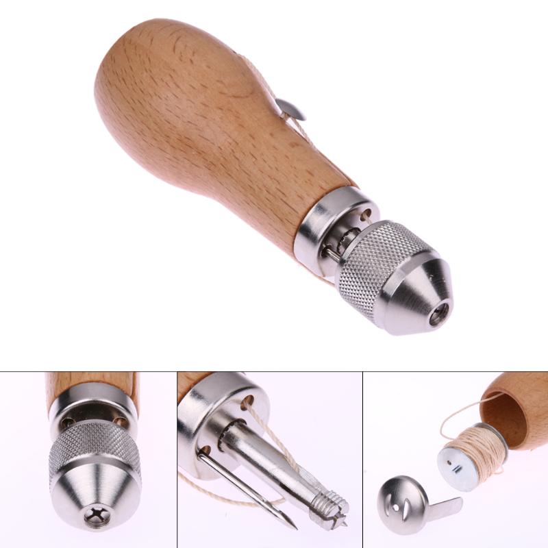 Kit de punzón rápido de costura, herramienta de punzón rápido para costura, vela de cuero, hilo encerado, vela de cuero, reparación pesada, herramienta de costura de cuero