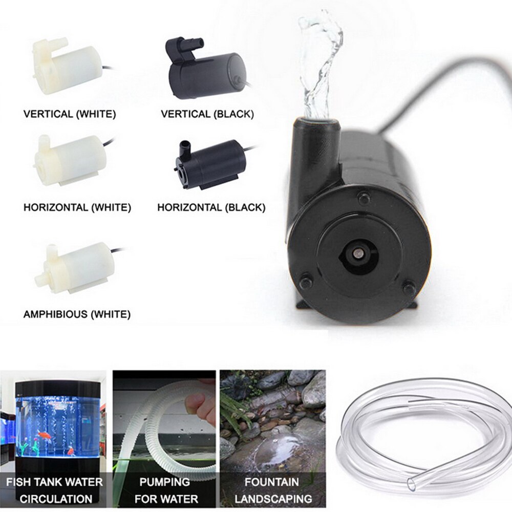 Micro pompe à eau Submersible pour arrosage et Irrigation, Mini pompe à moteur sans balais, 5V DC, USB, 1m