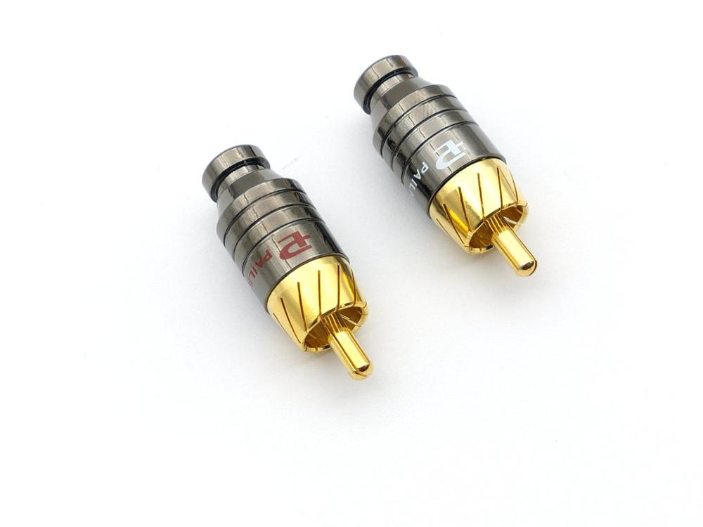 50pcs brass Gold Plated RCA Male Plug Connector soldering
