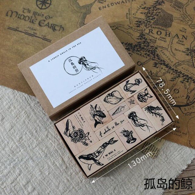 1 Set Vintage Poetry of Plants Travel stamp DIY wooden rubber stamps for scrapbooking stationery scrapbooking standard stamp: 4