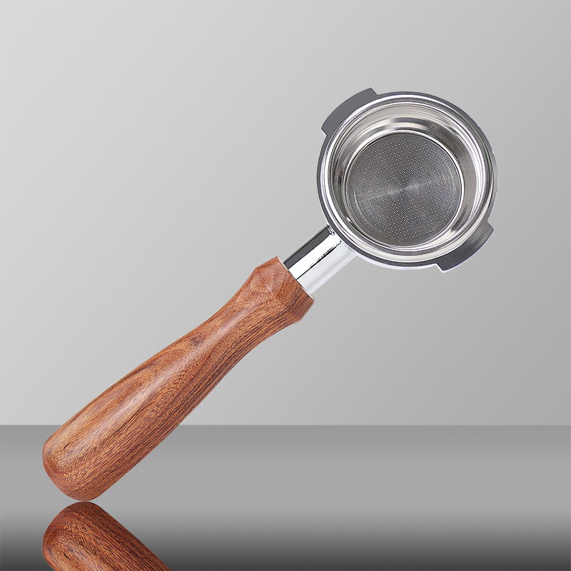 58 mm bodenloser Siebträger für E61 EXPOBAR Gemilai zwei Ohren mit 2 Tassen Filterkorb Kaffeezubehör Espressomaschine Barista: transparent