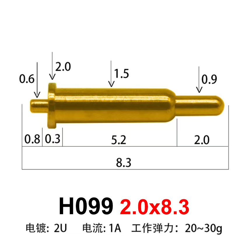 Cltgxdd 1PCS Pogo Pin Connector Pogopin Spring Loaded Contact SMD Needle PCB High Current Charging Conductive Test Probe: Beige