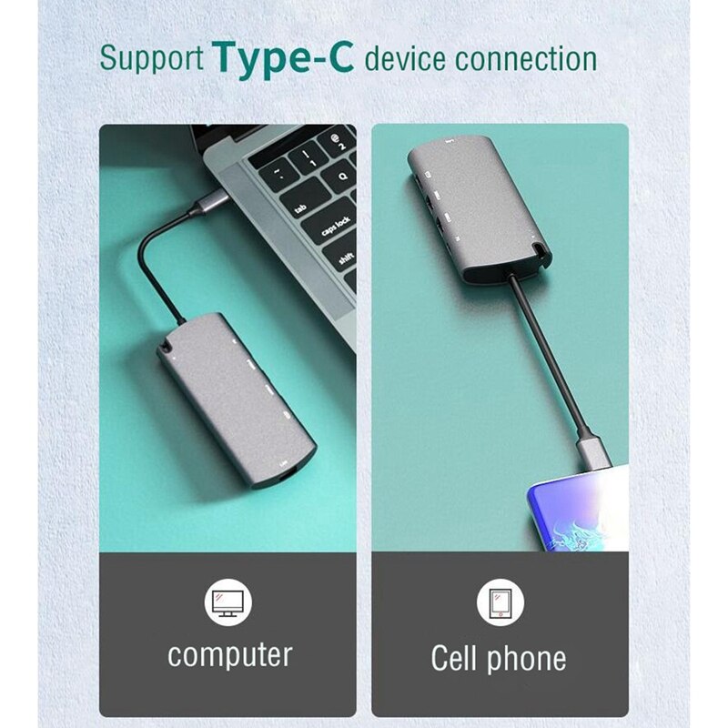 USB 3,1 Docking Bahnhof mit Festplatte Kasten, unterstützung M.2NGFF fest Zustand Festplatte mit PD Schnelle Ladung-/RJ45/HDMI Schnittstelle