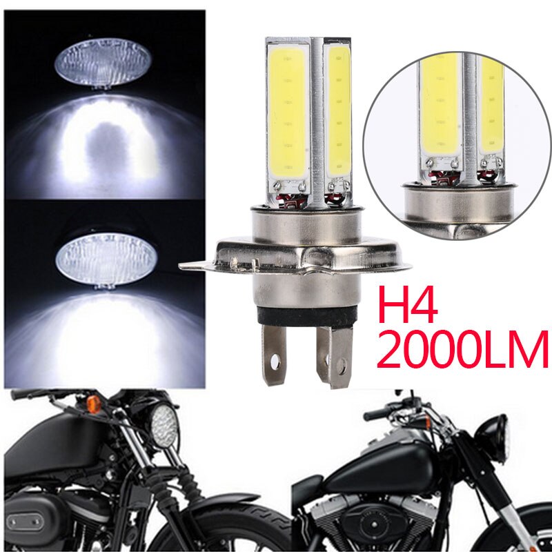 Cob H4 Led Voorlamp Super Heldere Lampen Led Licht High Power Motor Motorfiets Koplamp Motor